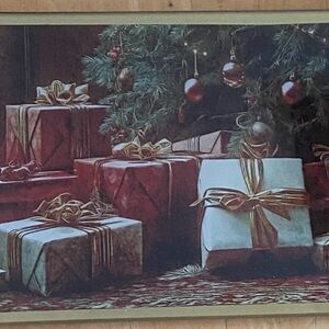 Ashland Holiday Tidings Glass decorative plate NWT 10.25x4 Christmas